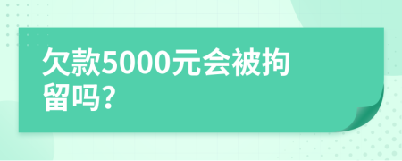 欠款5000元会被拘留吗？