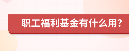 职工福利基金有什么用？