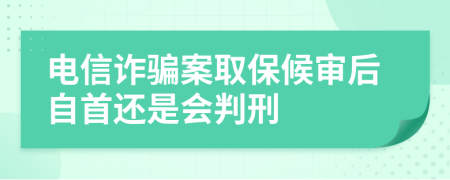 电信诈骗案取保候审后自首还是会判刑