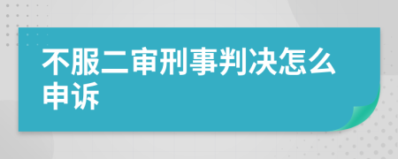 不服二审刑事判决怎么申诉