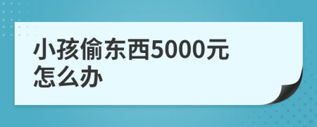 小孩偷东西5000元怎么办