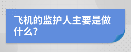飞机的监护人主要是做什么?