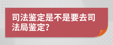 司法鉴定是不是要去司法局鉴定？