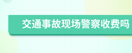 交通事故现场警察收费吗