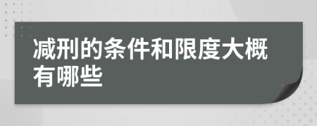 减刑的条件和限度大概有哪些