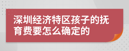 深圳经济特区孩子的抚育费要怎么确定的