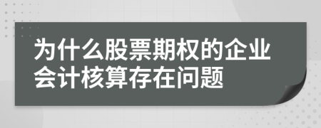 为什么股票期权的企业会计核算存在问题