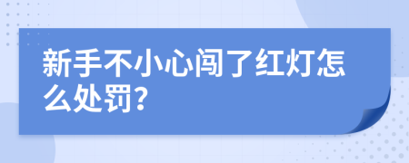 新手不小心闯了红灯怎么处罚？