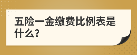 五险一金缴费比例表是什么？