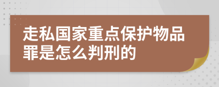 走私国家重点保护物品罪是怎么判刑的