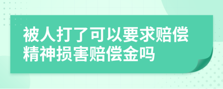 被人打了可以要求赔偿精神损害赔偿金吗