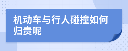 机动车与行人碰撞如何归责呢