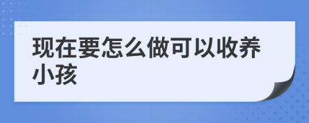 现在要怎么做可以收养小孩