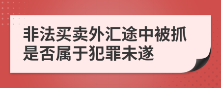 非法买卖外汇途中被抓是否属于犯罪未遂