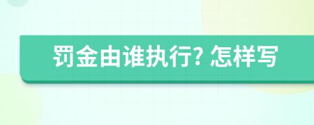 罚金由谁执行? 怎样写