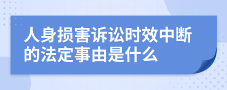 人身损害诉讼时效中断的法定事由是什么