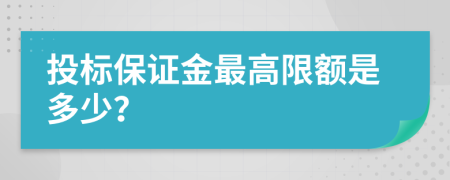 投标保证金最高限额是多少？