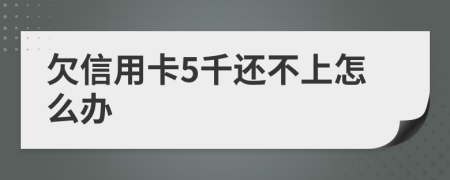 欠信用卡5千还不上怎么办