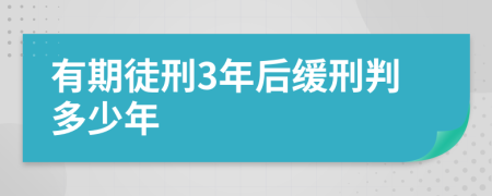 有期徒刑3年后缓刑判多少年