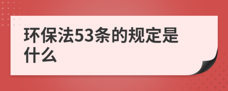 环保法53条的规定是什么