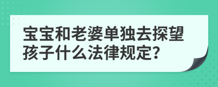 宝宝和老婆单独去探望孩子什么法律规定？