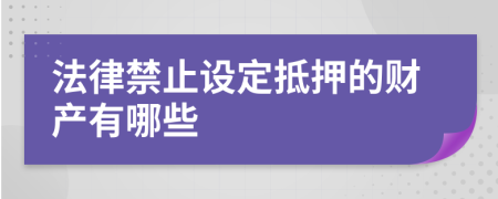 法律禁止设定抵押的财产有哪些