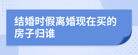 结婚时假离婚现在买的房子归谁