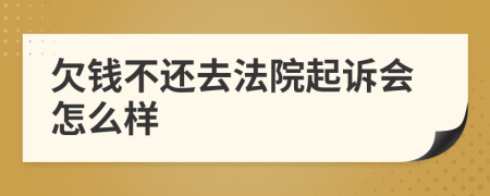 欠钱不还去法院起诉会怎么样