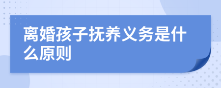 离婚孩子抚养义务是什么原则