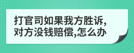 打官司如果我方胜诉,对方没钱赔偿,怎么办