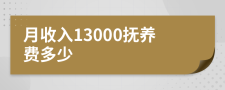 月收入13000抚养费多少
