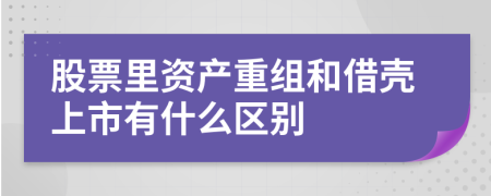 股票里资产重组和借壳上市有什么区别