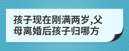 孩子现在刚满两岁,父母离婚后孩子归哪方