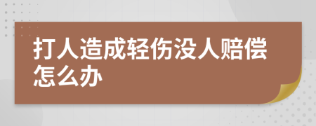 打人造成轻伤没人赔偿怎么办