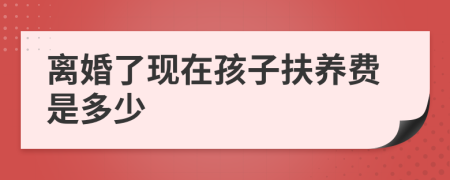 离婚了现在孩子扶养费是多少