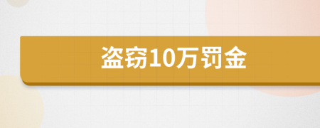 盗窃10万罚金