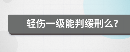 轻伤一级能判缓刑么？