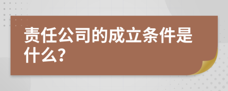 责任公司的成立条件是什么？