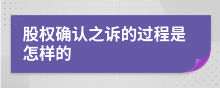 股权确认之诉的过程是怎样的