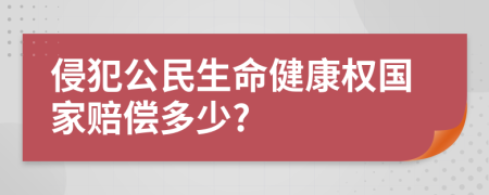 侵犯公民生命健康权国家赔偿多少?