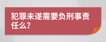 犯罪未遂需要负刑事责任么？