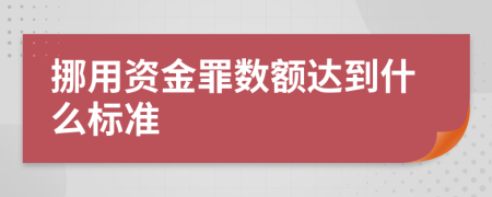 挪用资金罪数额达到什么标准