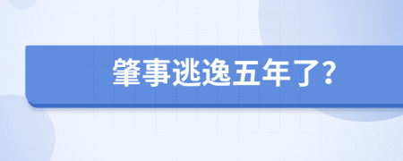 肇事逃逸五年了？