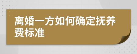 离婚一方如何确定抚养费标准
