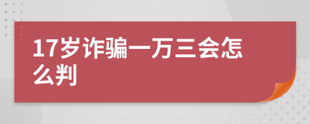 17岁诈骗一万三会怎么判