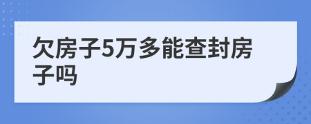 欠房子5万多能查封房子吗