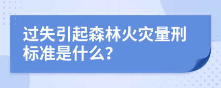 过失引起森林火灾量刑标准是什么？