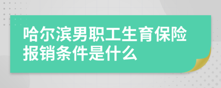 哈尔滨男职工生育保险报销条件是什么