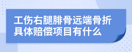 工伤右腿腓骨远端骨折具体赔偿项目有什么