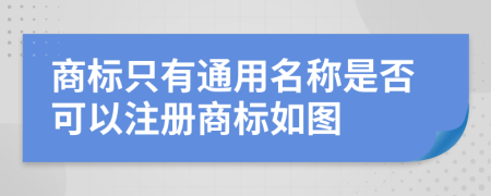 商标只有通用名称是否可以注册商标如图